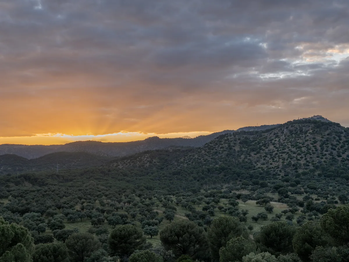 Sunset over the Sierra de Andujar